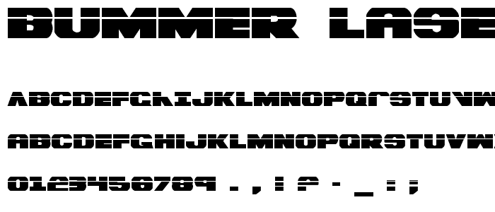 Bummer Laser font